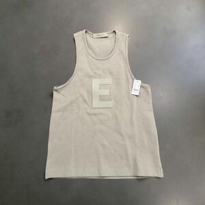 Fear of God Essentials Waffle Knit Tank Top - Light Oatmeal - Size Medium NWT